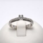 Anello Solitario in Oro e Diamanti C 0.10ct 0.09ct Giorgio Visconti