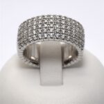 Anello in Oro e Diamante Fascia Elasticizzata in Pavè 1.13ct Giorgio Visconti