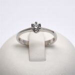 Anello Solitario Griffes Tonde con Diamante Centrale 0.17ct Giorgio Visconti