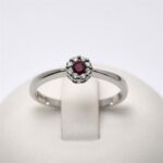Anello Oro Rubino 0.10ct con Diamanti 0.06ct Giorgio Visconti