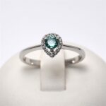 Anello Oro Smeraldo Goccia 0.21ct con Diamanti 0.06ct Giorgio Visconti