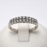 Anello in Oro Veretta Doppio Giro di Diamanti 0.49ct Giorgio Visconti