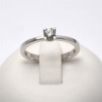 Anello Solitario in Oro e Diamante 0.23ct Giorgio Visconti