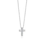 Collana con Croce e Zirconi in Argento Donna Mabina