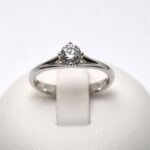 Anello Solitario in Oro e Diamante 0.41ct Giorgio Visconti