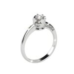 Anello Solitario con Diamante e Bimbo e Bimba leBebè - Gli Inseparabili