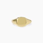 Anello Regolabile Dorato Chevalier Rettangolare Lucido Donna Mabina