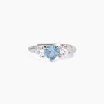 Anello con Cuore in Acquamarina e Zirconi Donna Mabina Lovely