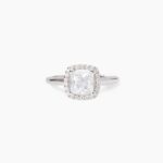 Anello Regolabile con Zircone Princess Contornato Donna Mabina