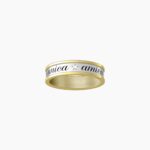 Anello Kidult Fascia Dorata Amica Sei Unica - Friendship