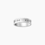 Anello Kidult Fascia Argento Vivi Tutta la Vita Che Puoi -Philosophy