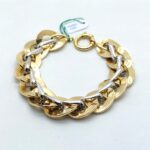 Bracciale Bicolore Maglia Fantasia in oro 18kt Donna
