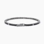 Bracciale Tennis con Zirconi Alternati Neri e Bianchi Uomo Mabina