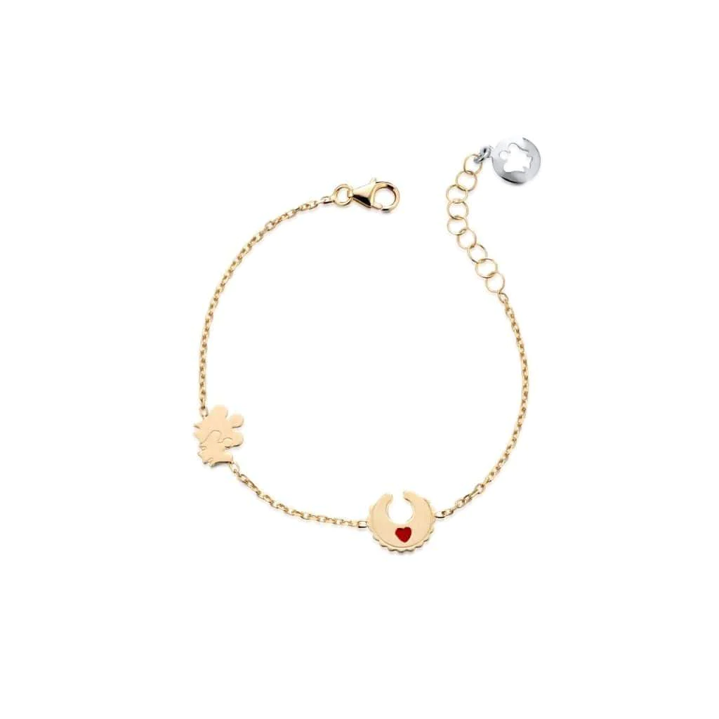 Bracciale-bimbo-battesimo-in-oro-con-angeli-roberto-giannotti-nkt328.webp Bracciale in Oro Giallo con Bavetta e Angeli Bimbi Roberto Giannotti - immagine 1