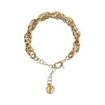 Bracciale in Bronzo Dorato Maglia Intrecciata Donna Bronzallure