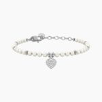 Bracciale Donna Kidult di Perle con Cuore | Mamma - Family