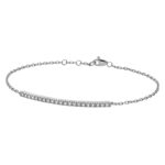 Bracciale Paddle con Barretta Tennis in Oro Bianco e Diamanti