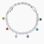 Bracciale Kidult Donna Regolabile con Ciondoli e Zirconi