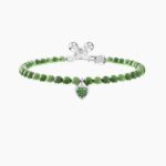 Bracciale Donna Kidult Regolabile con Diaspro Verde e Cuore Energia - Sogni