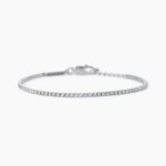Bracciale Tennis Mini in Argento e Zirconi Bianchi Uomo Mabina