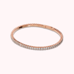 Bracciale in Bronzo Rosè Tennis Memory con Zirconi Bianchi Donna Bronzallure