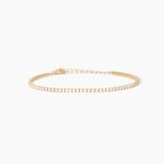 Bracciale Tennis Dorato con Zirconi Bianchi Regolabile Donna Mabina
