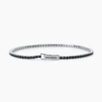 Bracciale Tennis con Zirconi Neri 2mm Uomo Mabina
