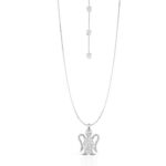 Collana con Angelo in Oro Bianco e Ali di Diamanti Donna R. Giannotti