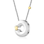 Collana Cerchio con Cuore e Pepita in Oro 9kt R. Giannotti Alchimia