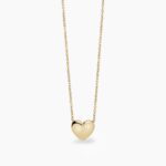 Collana in Argento Dorato con Cuore Bombato Donna Mabina
