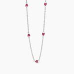 Collana in Argento con Cuori Rossi Donna Mabina Lolita