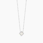 Girocollo con Fiore in Madreperla Contornato in Argento Donna Mabina