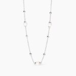 Collana in Argento Dorato con Cuore Bombato Donna Mabina