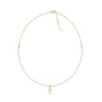 Collana in Oro Giallo con Perle e Bimbo con Diamantino Le Bebé - Le Perle