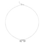 Collana con Ciondolo Bimbo Bimba e Cuore Centrale Oro Bianco 18kt  Le Bebé - I Tesorini