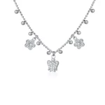 Collana con Fiori e Angeli Pendenti con Zirconi Donna R. Giannotti