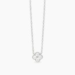 Girocollo con Ciondolo Fiore in Zirconi Bianchi in Argento Donna Mabina