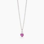 Girocollo Cuore Rosa e Zirconi Argento Donna Mabina