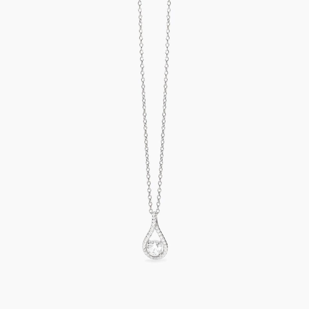 Girocollo-con-pendente-in-zirconi-bianchi-amen-553826.jpg Girocollo con Pendente in Zirconi Bianchi in Argento Donna Mabina - immagine 1