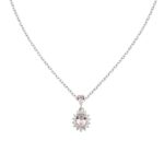 Collana con Ciondolo Lady Kate Zircone Rosa Morganite Pendente in Argento Donna Amen