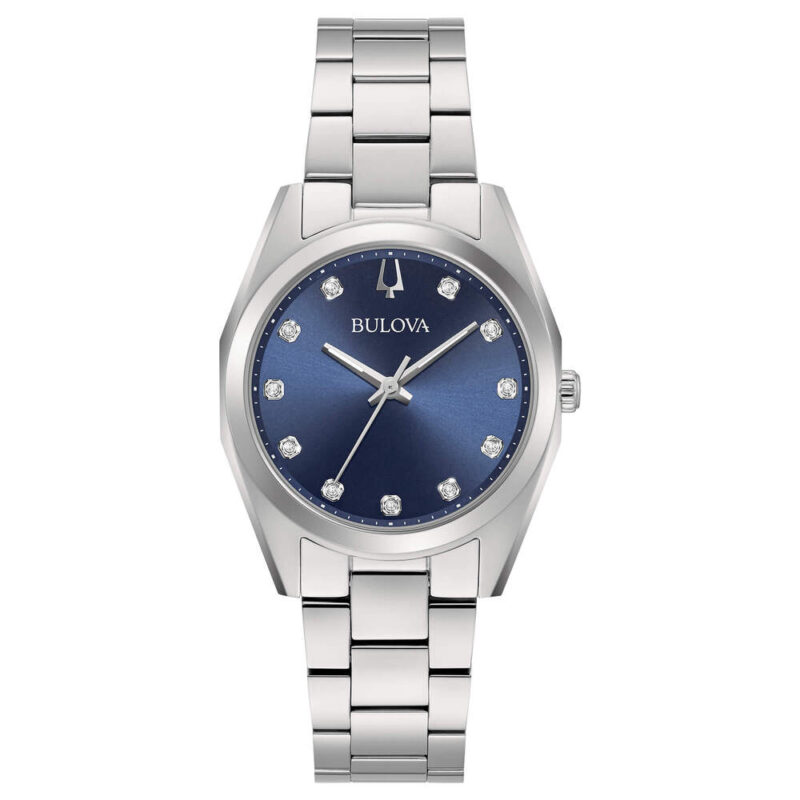 Orologio Bulova solo tempo blu con diam collezione surveyor lady 96P229
