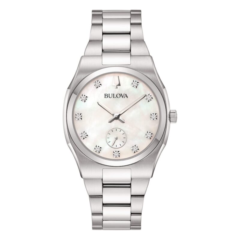 Orologio bulova donna surveyor lady piccoli secondi quadrante madreperla e diamanti 96P242