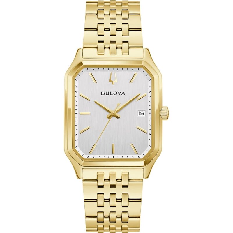 Orologio bulova dorato rettangolare uomo collezione Tony Bennet 97B236