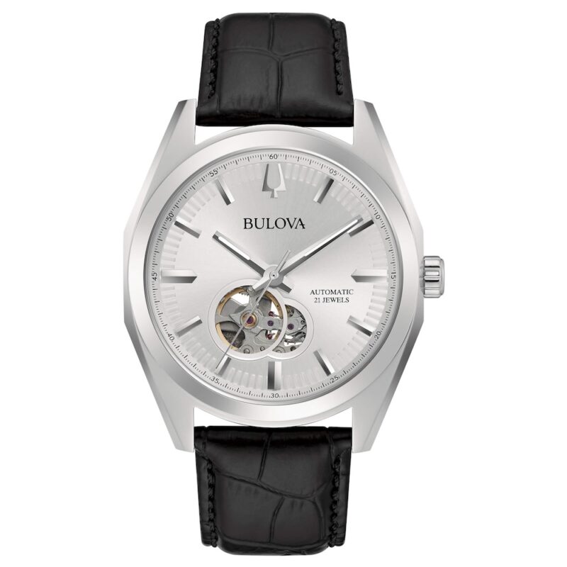 Orologio bulova uomo automatico in pelle nero 96A272