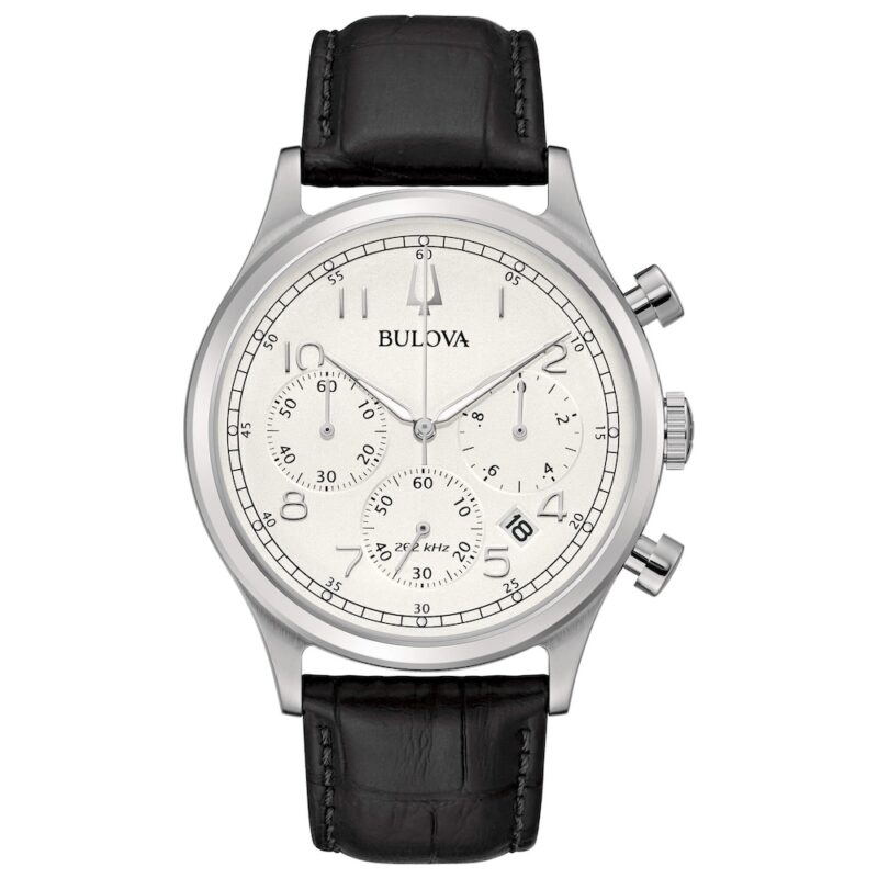 Orologio bulova uomo crono in pelle nero 96B354