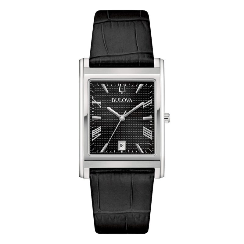 Orologio bulova uomo rettangolare in pelle 96B445