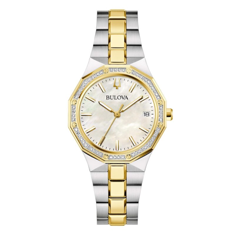 Orologio donna bulova octagon lady con diamanti 98R299