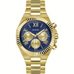 Orologio Guess Uomo Dorato Solo Tempo Blu Multifunzione Equity GW0703G6