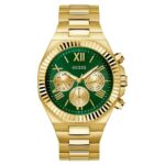 Orologio Guess Uomo Dorato Solo Tempo Verde  Multifunzione Equity GW0703G2