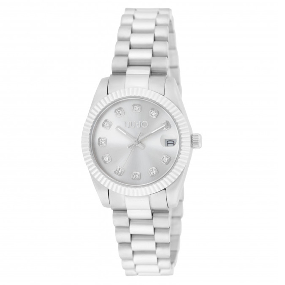 Orologio-liu-jo-donna-bianco-con-indici-in-zirconi-idea-regalo-per-lei-TLJ2481.jpg Orologio Solo Tempo Bianco con Indici Zirconi Bianchi Donna Liujo Timeless TLJ2481 - immagine 1